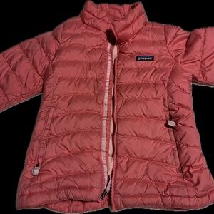 Patagonia Quilted Down Jacket (Girls Size Small 7-8) Rapi Range Pink